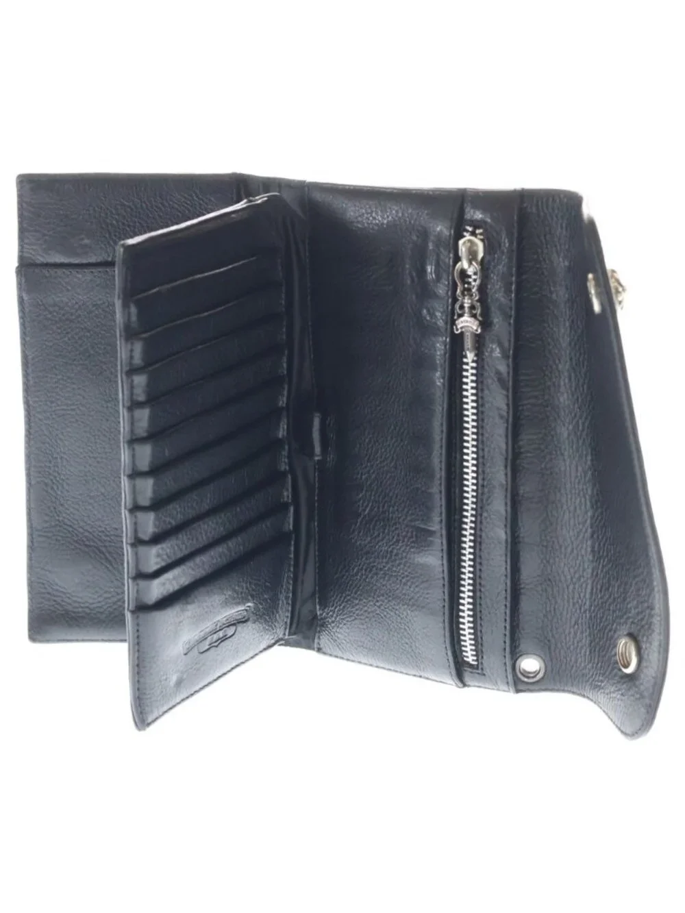Chrome Hearts Wave Leather Wallet Black